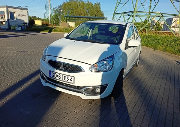 Mitsubishi Space Star cena 29800 przebieg: 75400, rok produkcji 2018 z Gdańsk małe 137